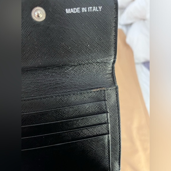 Preowned Prada Nylon Logo plate black trifold wallet - Picture 11 of 15